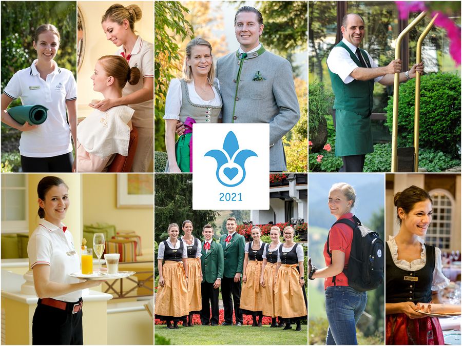 Fotocollage von verschiedenen Momente des Luxushotels im Schwarzwald in 2021